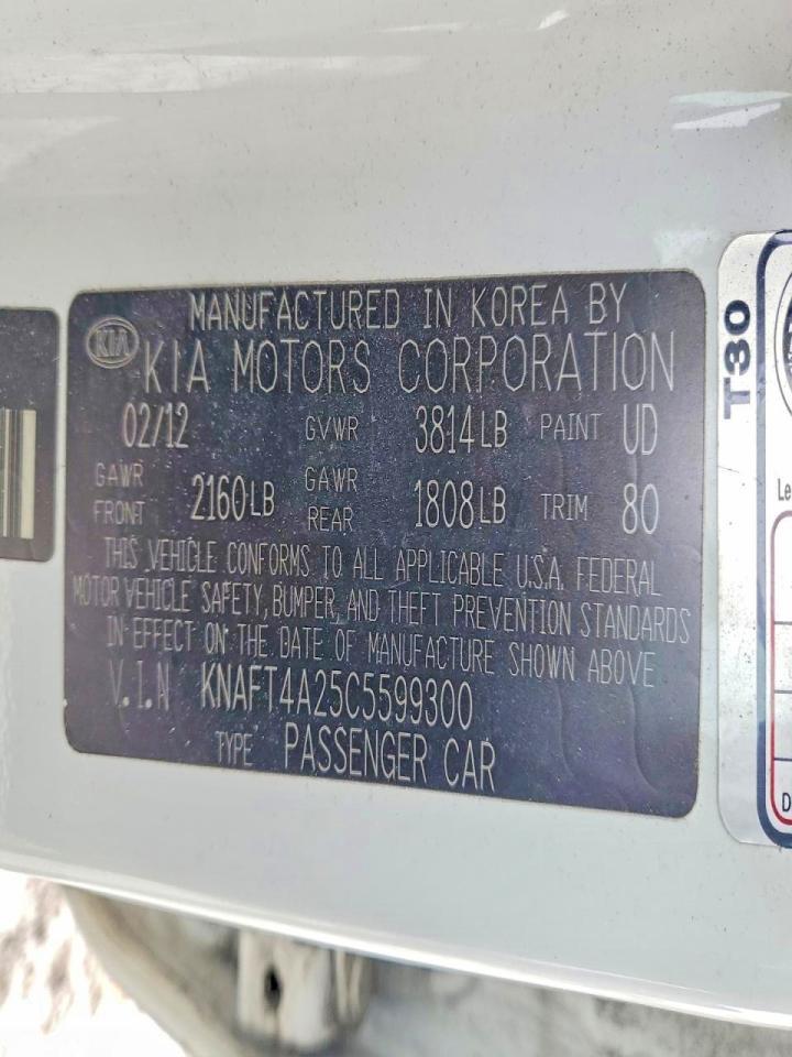 2012 KIA Forte lx