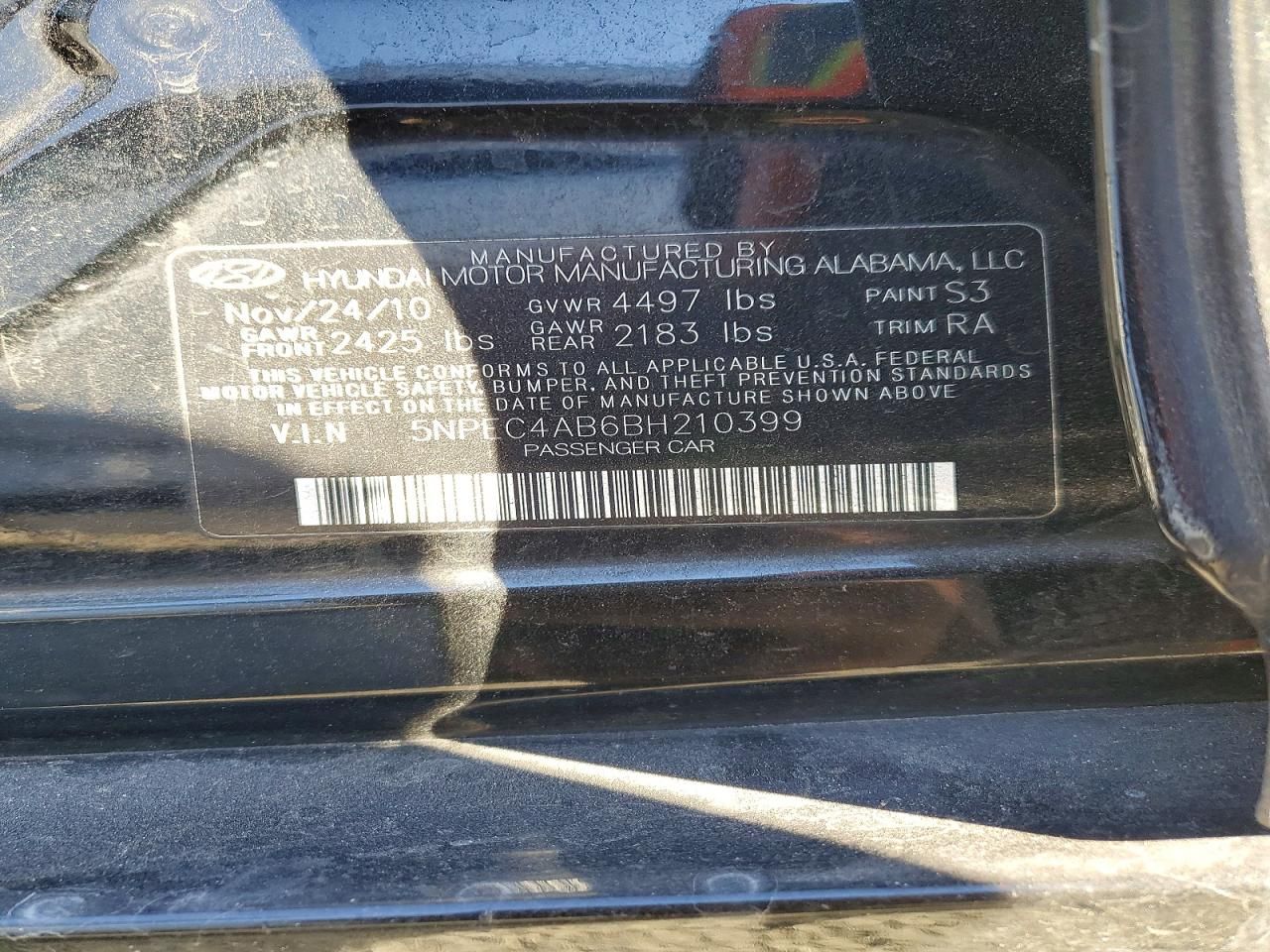 2011 Hyundai Sonata se