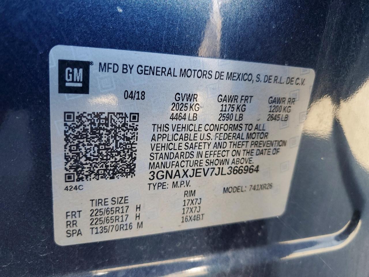 2018 Chevrolet Equinox lt