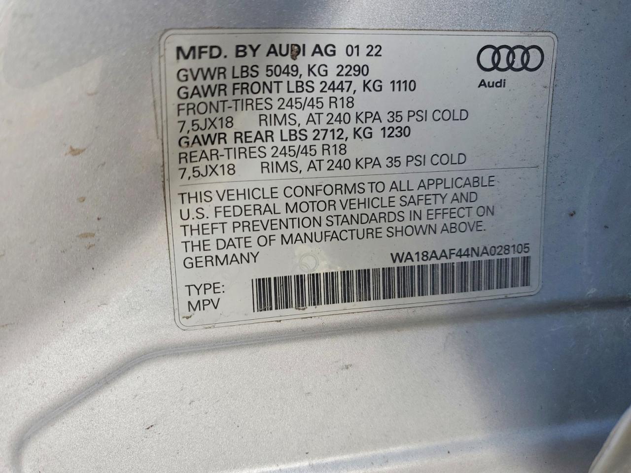 2022 Audi A4 Allroad Premium Plus