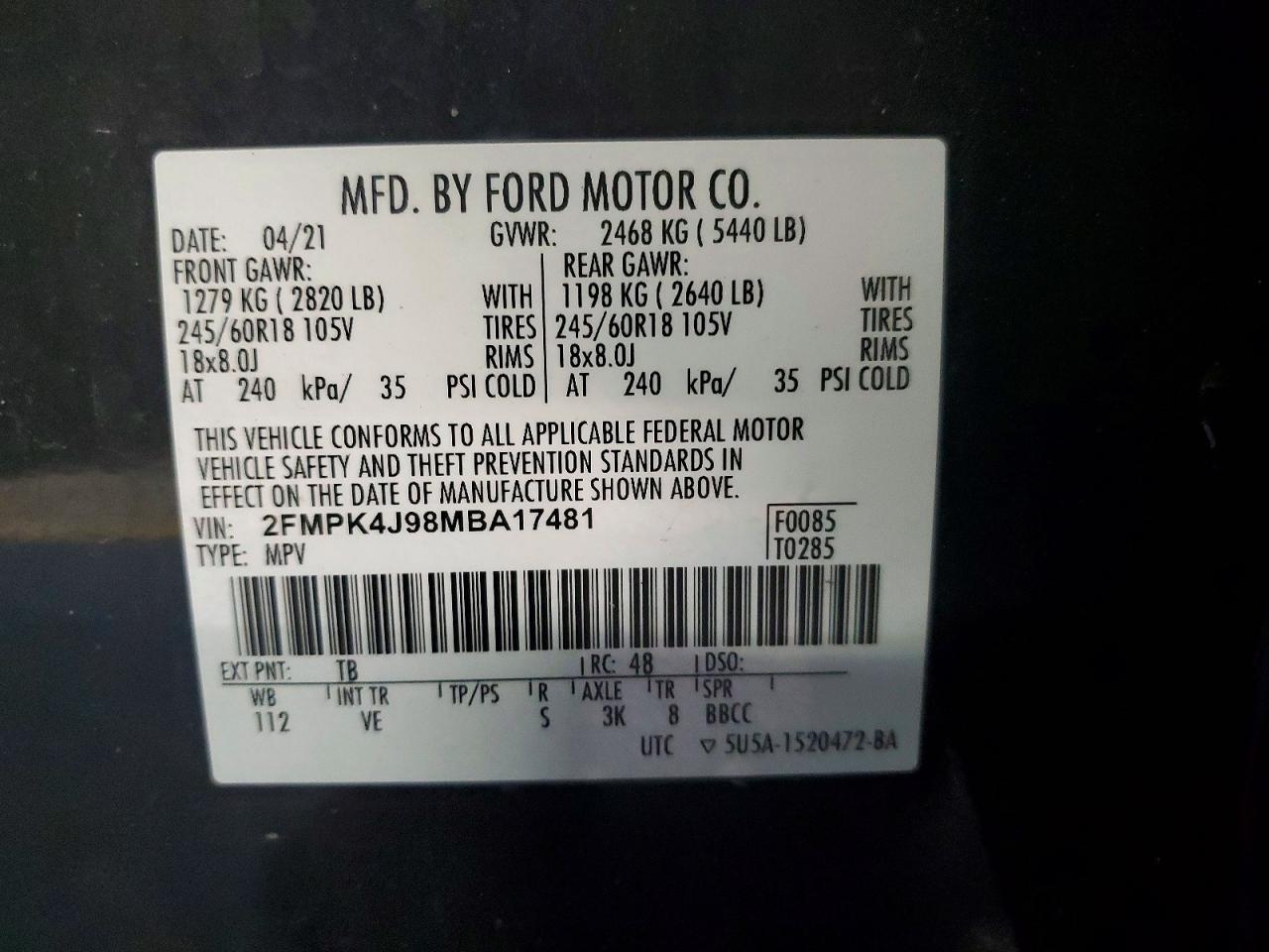 2021 Ford Edge sel