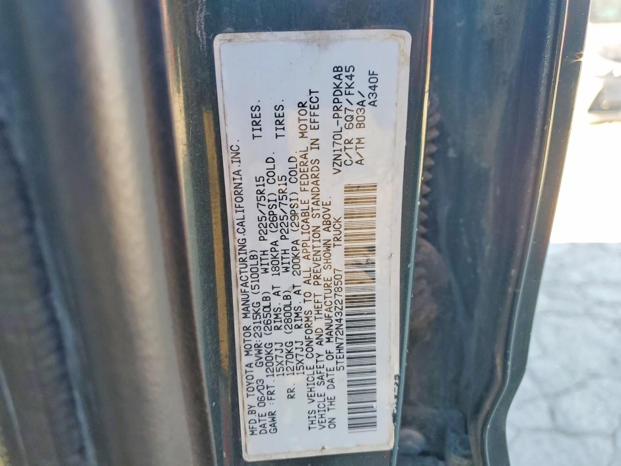 2003 Toyota Tacoma V6