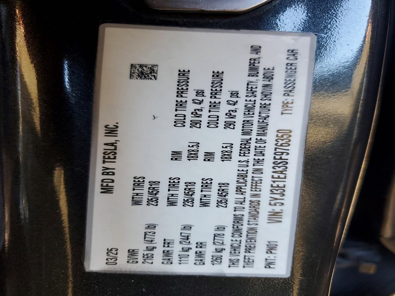 2025 Tesla Model 3