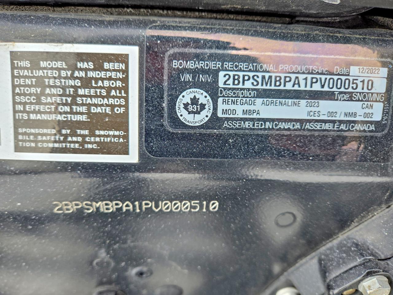 2023 Skidoo Renegade Adrena