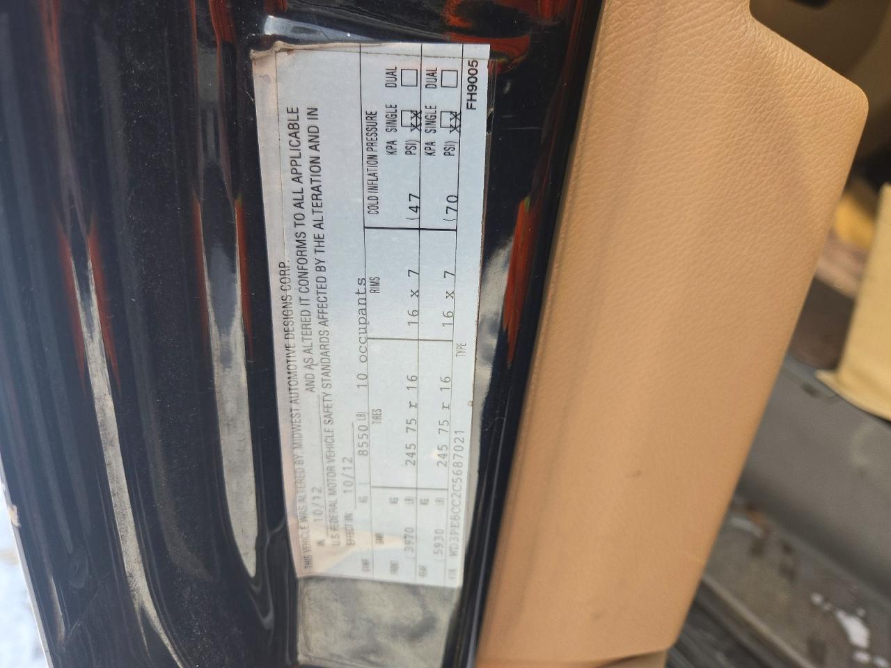 2012 Mercedes-Benz Sprinter 2500