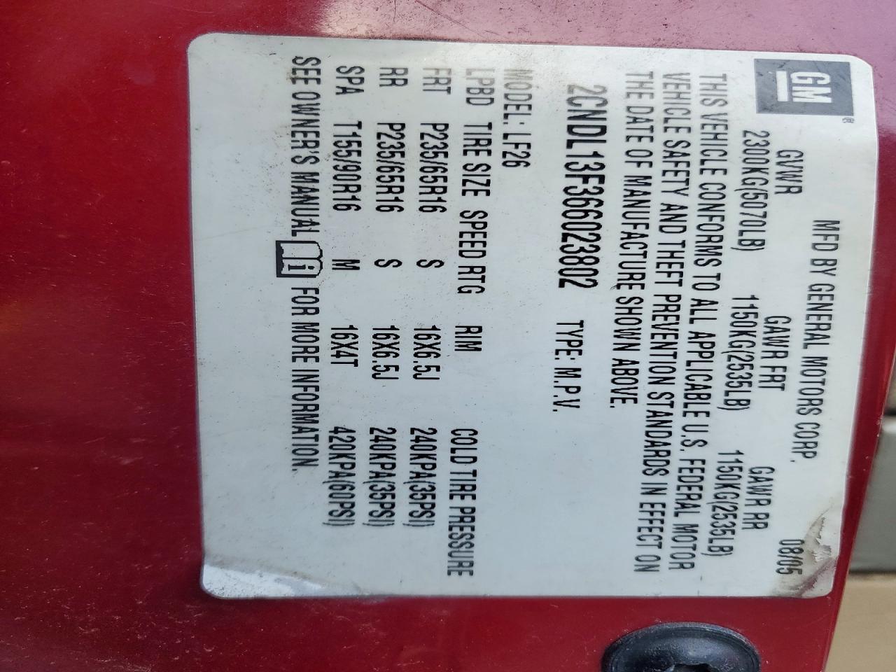 2006 Chevrolet Equinox ls