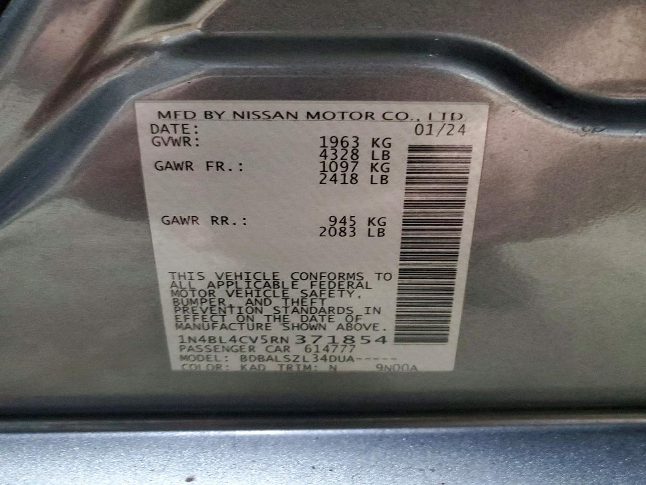 2024 Nissan Altima 2.5 sr