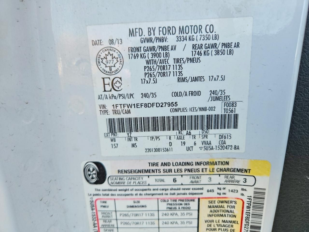 2013 Ford F150 Supercrew