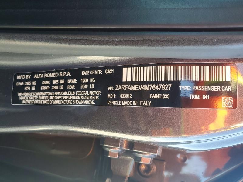 2021 Alfa Romeo Giulia Quadrifoglio