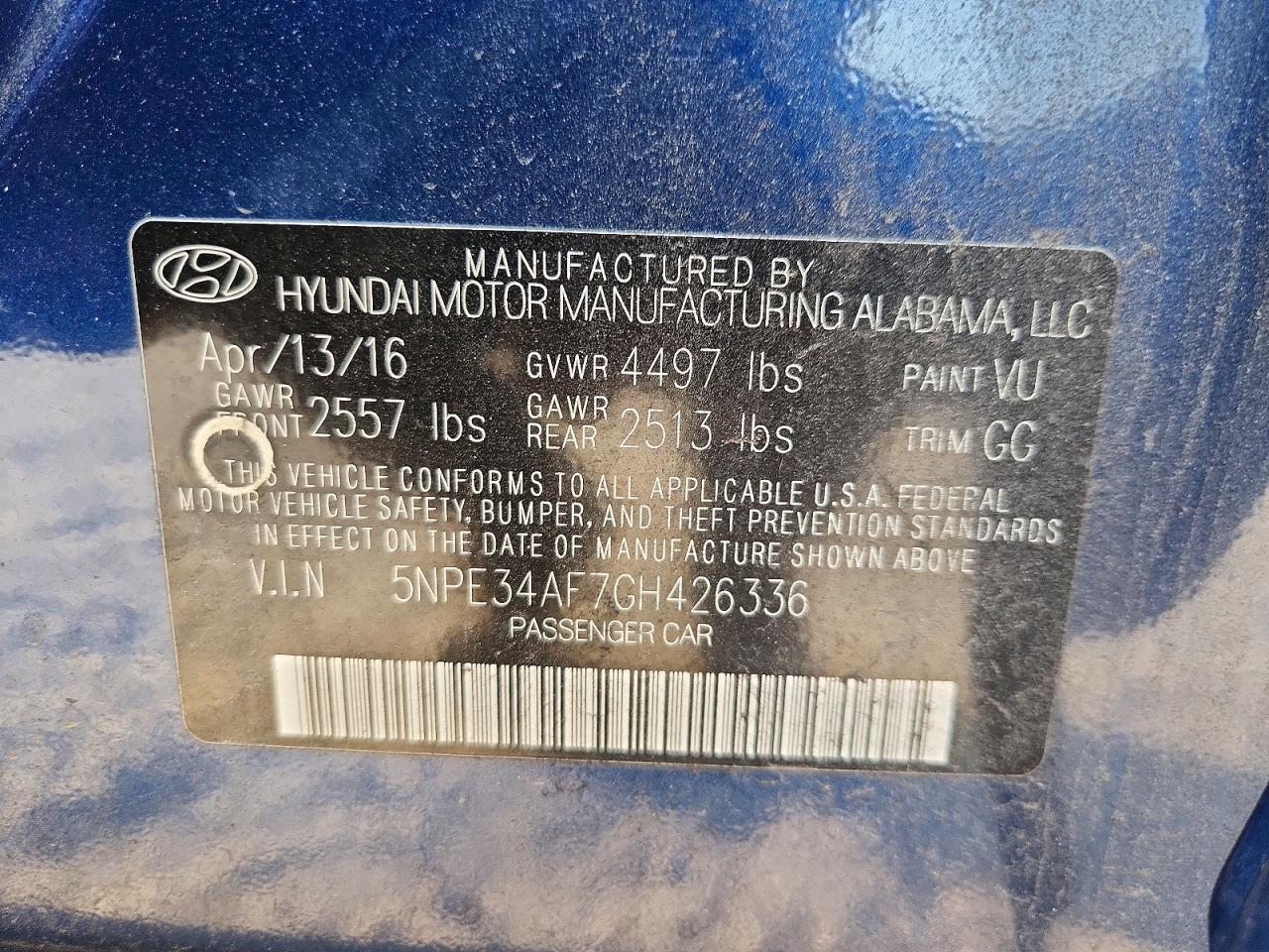2016 Hyundai Sonata Sport