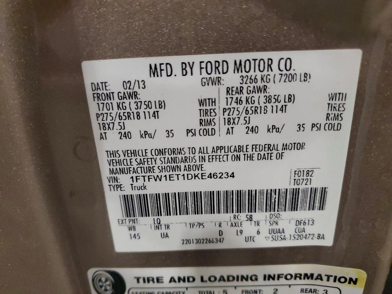 2013 Ford F150 Supercrew