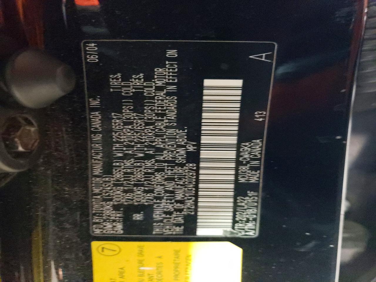 2004 Lexus Rx 350 Base