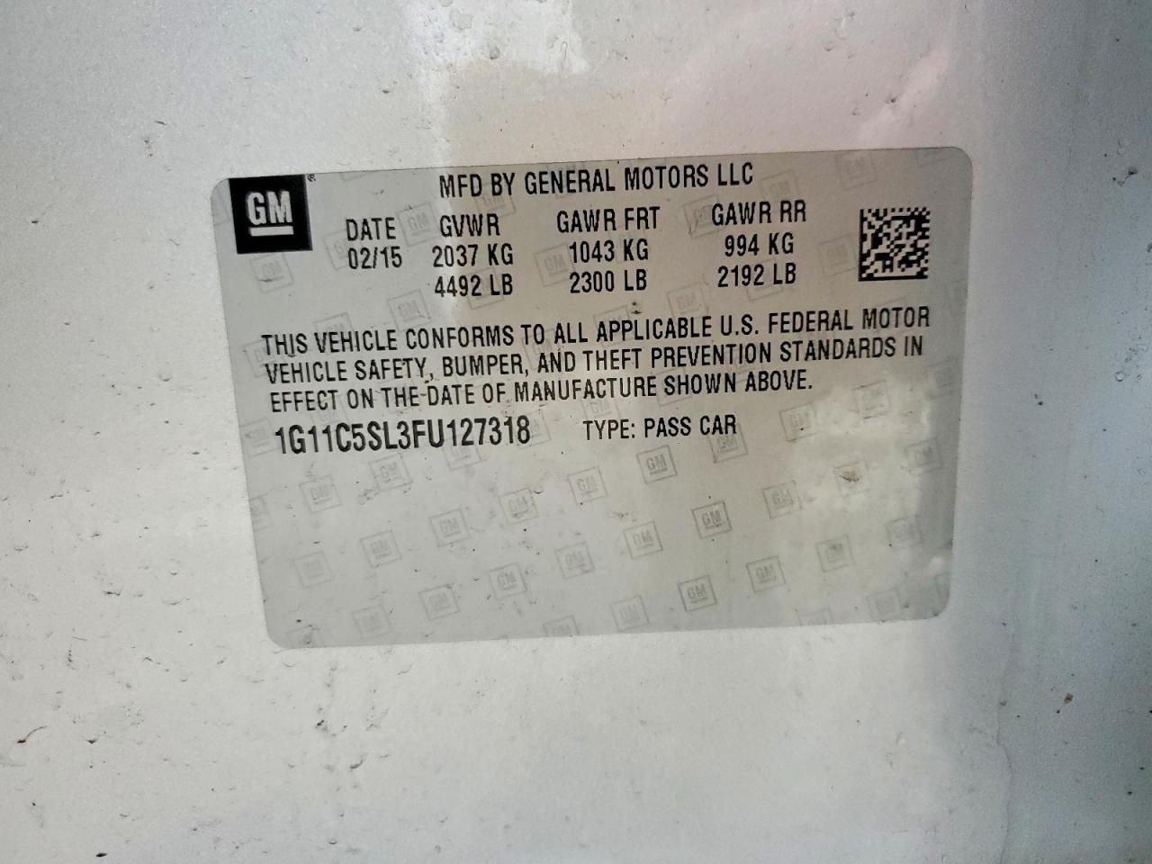 2015 Chevrolet Malibu 1LT