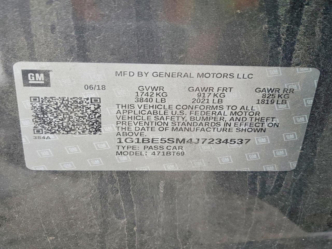 2018 Chevrolet Cruze lt