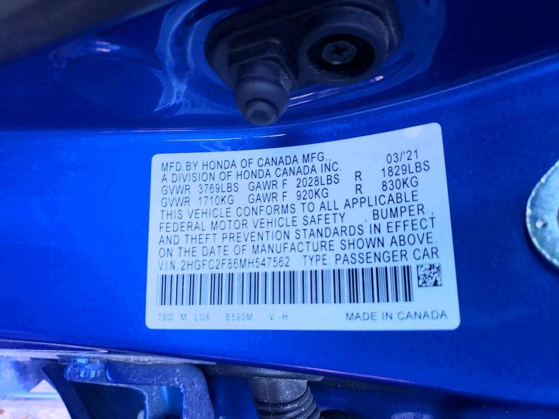2021 Honda Civic Sport