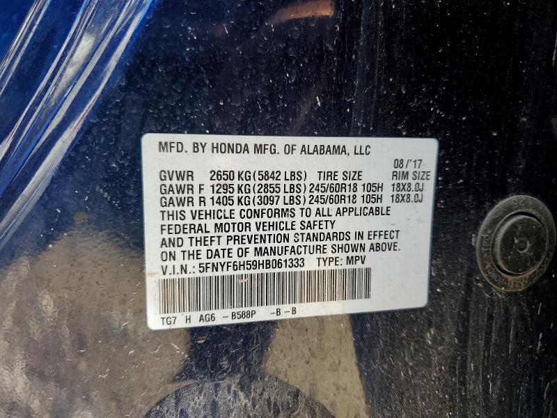 2017 Honda Pilot exl