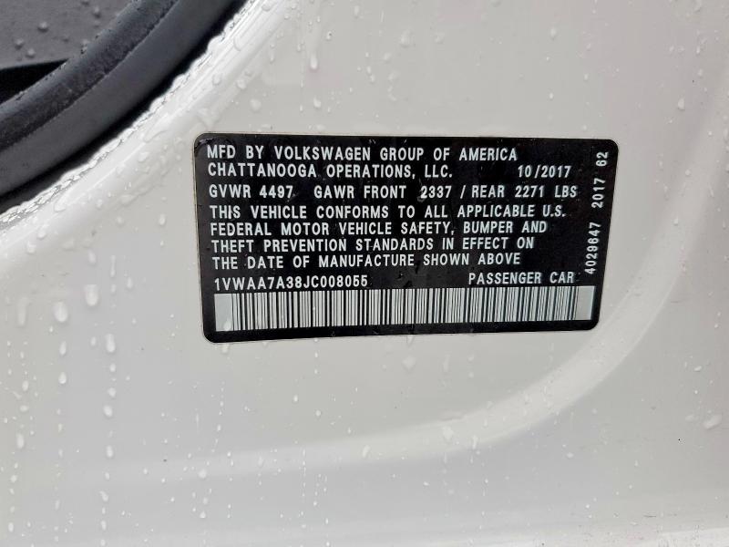 2018 Volkswagen Passat s