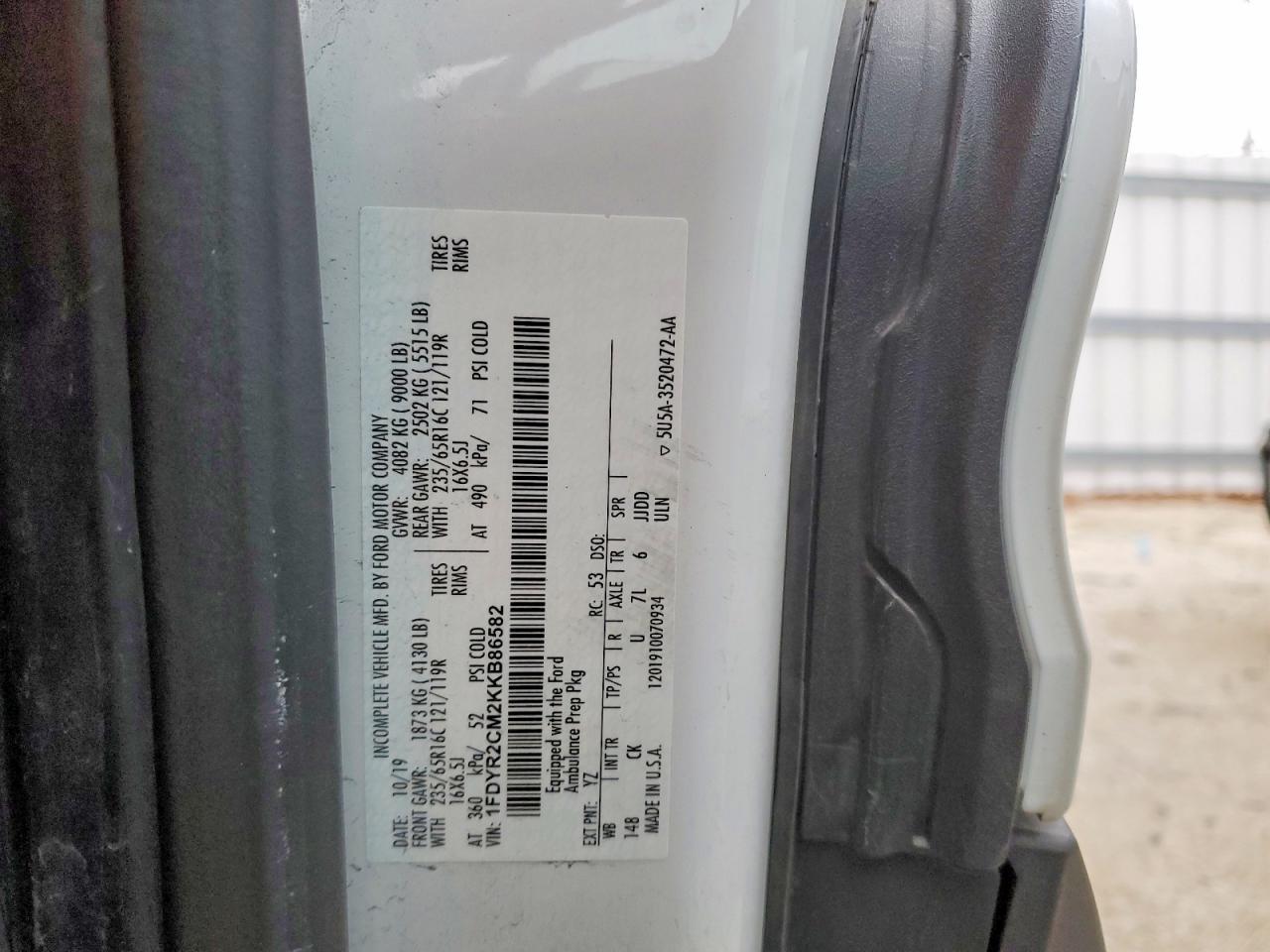 2019 Ford Transit Ambulance