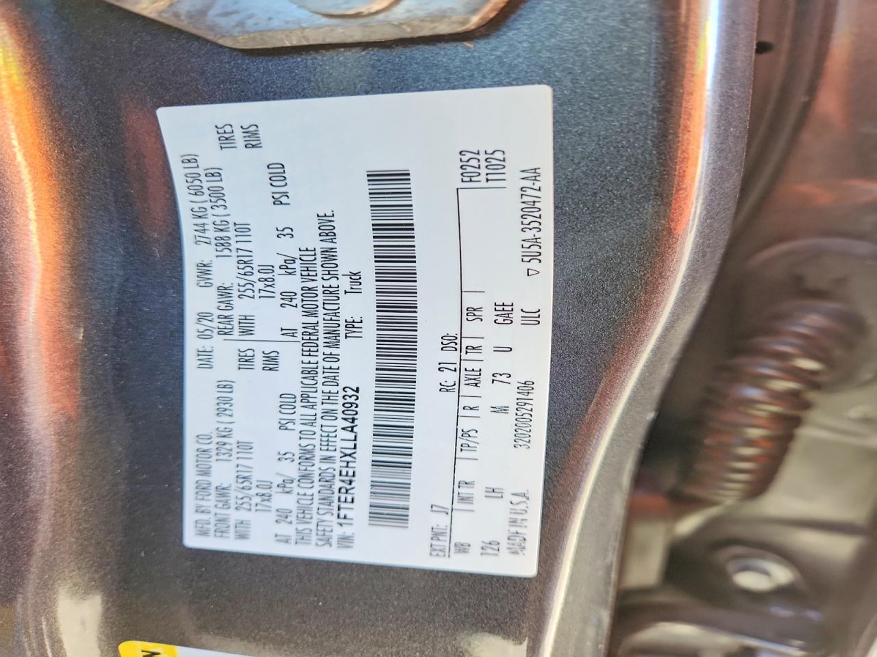 2020 Ford Ranger XL