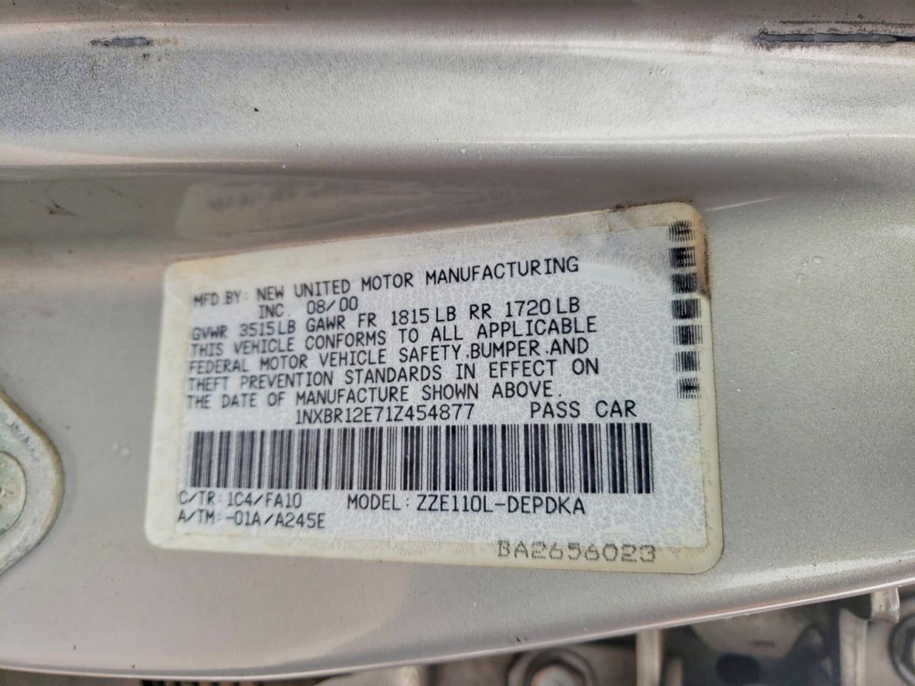 2001 Toyota Corolla ce