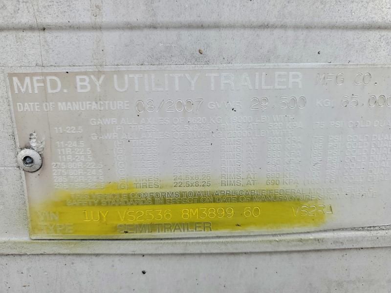 2008 Utility VS2RA Refrigerated Van Trailer