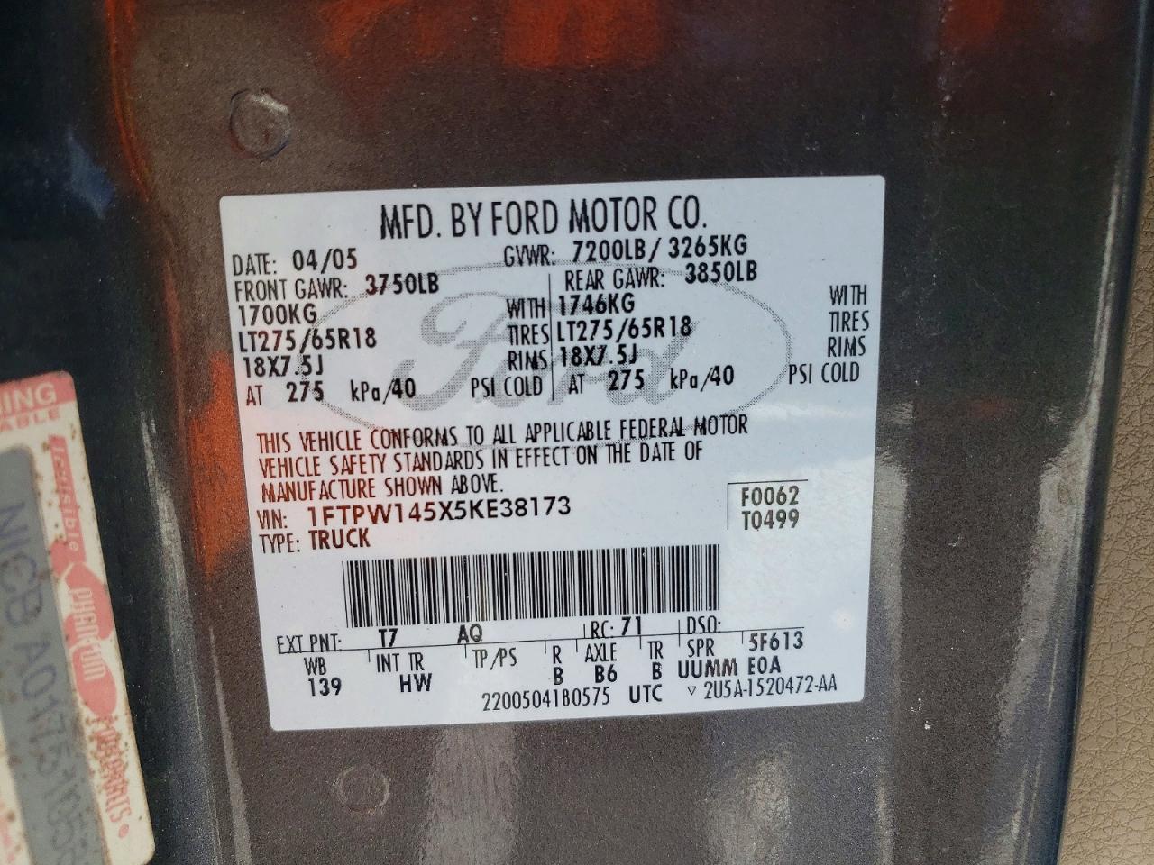 2005 Ford F150 Supercrew