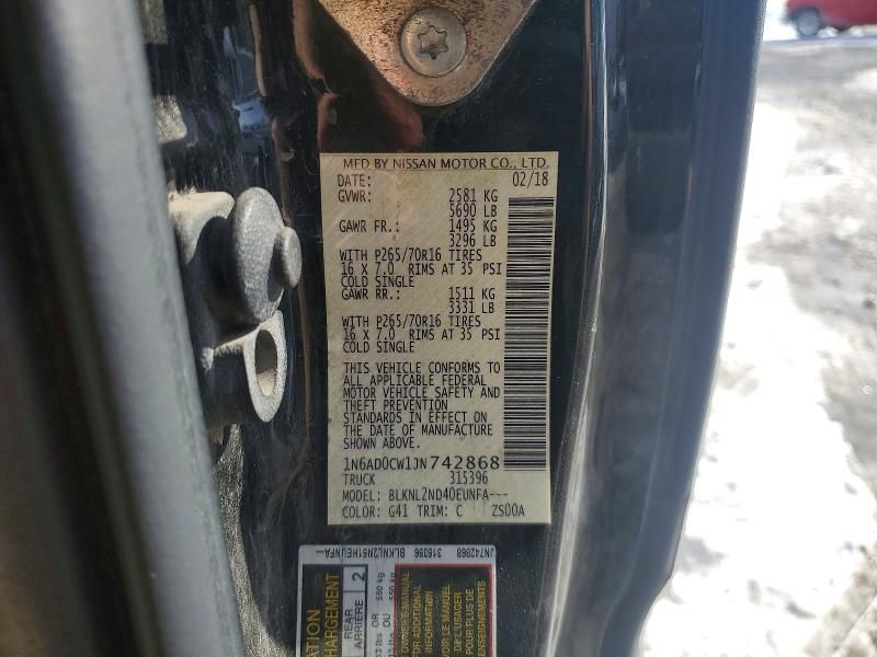 2018 Nissan Frontier sv