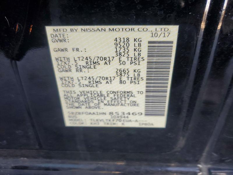 2017 Nissan NV 3500 HD SV