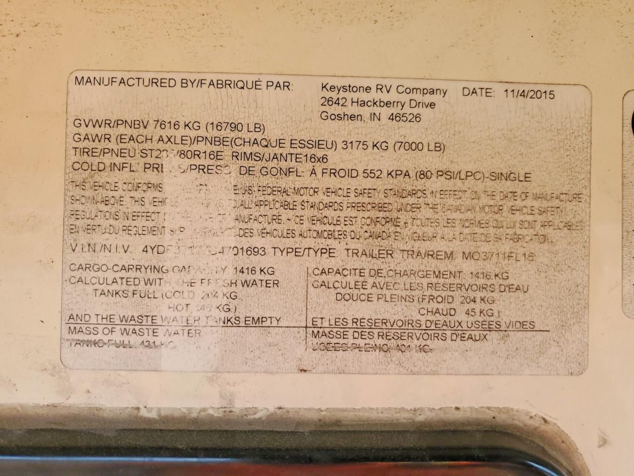 2016 Keystone Montana HI