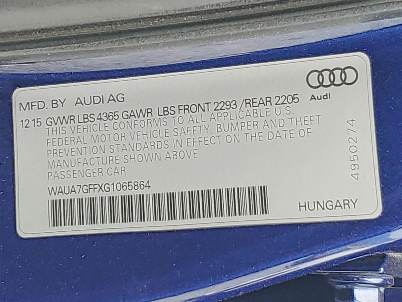 2016 Audi A3 Premium