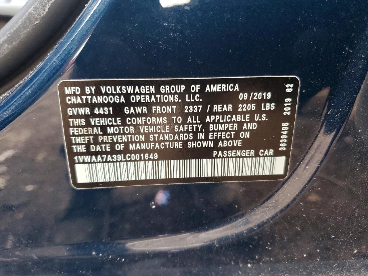 2020 Volkswagen Passat s