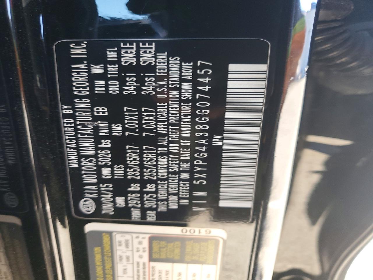 2016 KIA Sorento lx