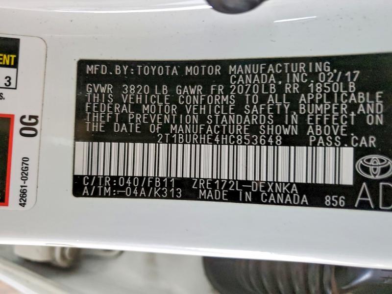 2017 Toyota Corolla l