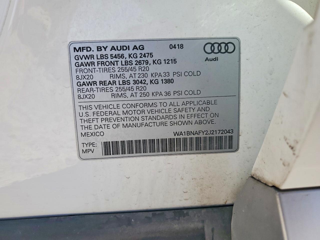 2018 Audi Q5 Premium Plus