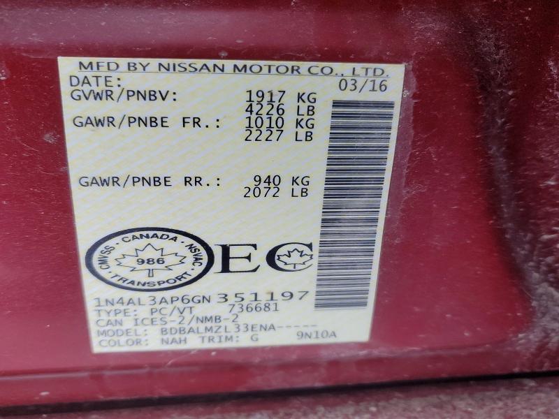 2016 Nissan Altima 2.5