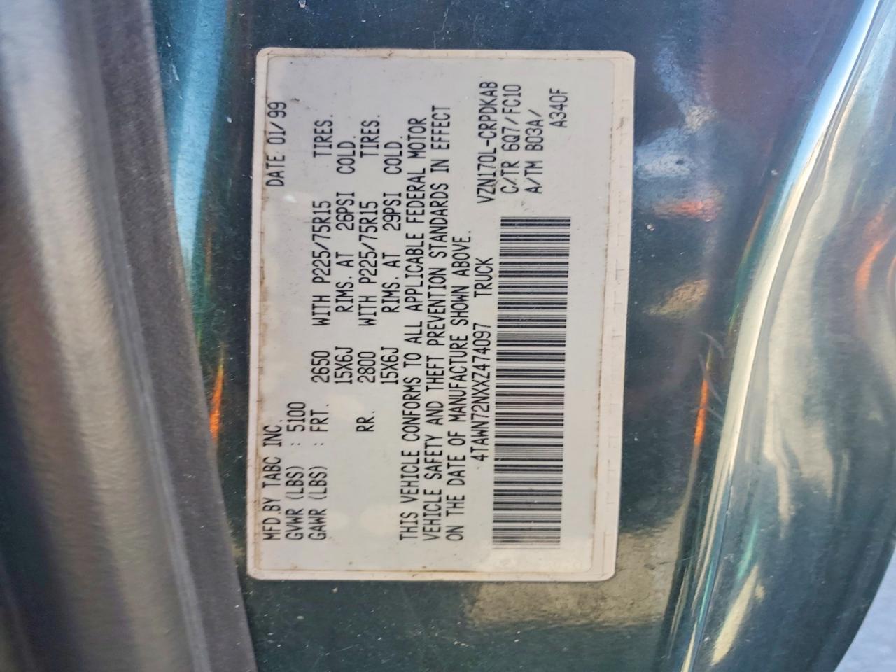 1999 Toyota Tacoma Xtracab