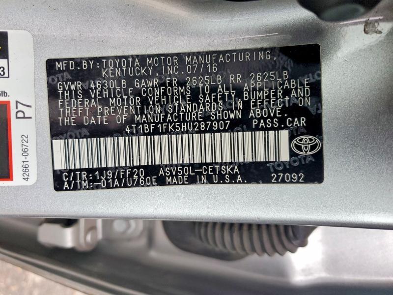2017 Toyota Camry le