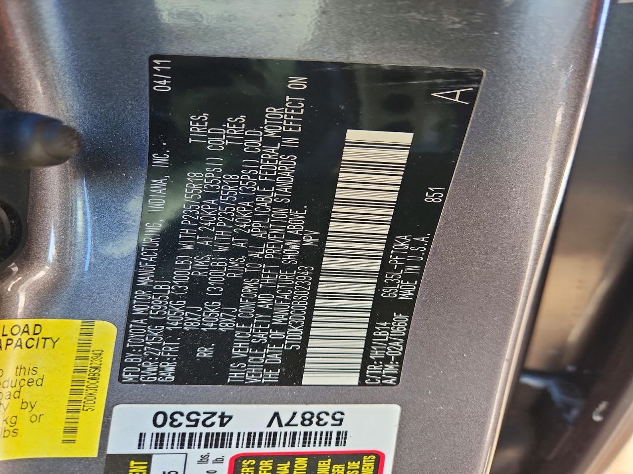 2011 Toyota Sienna xle