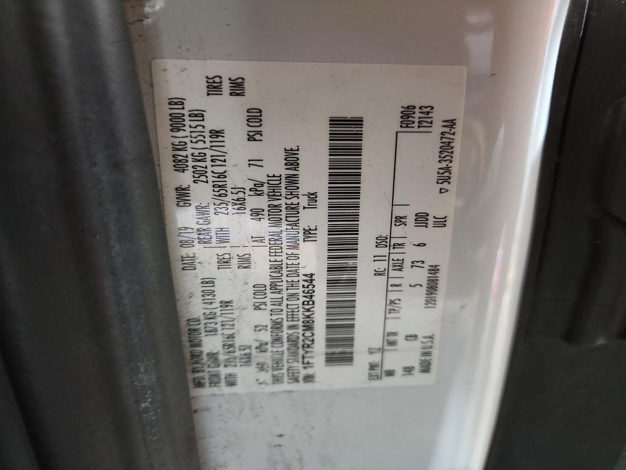 2019 Ford Transit T-250 Delivery Van