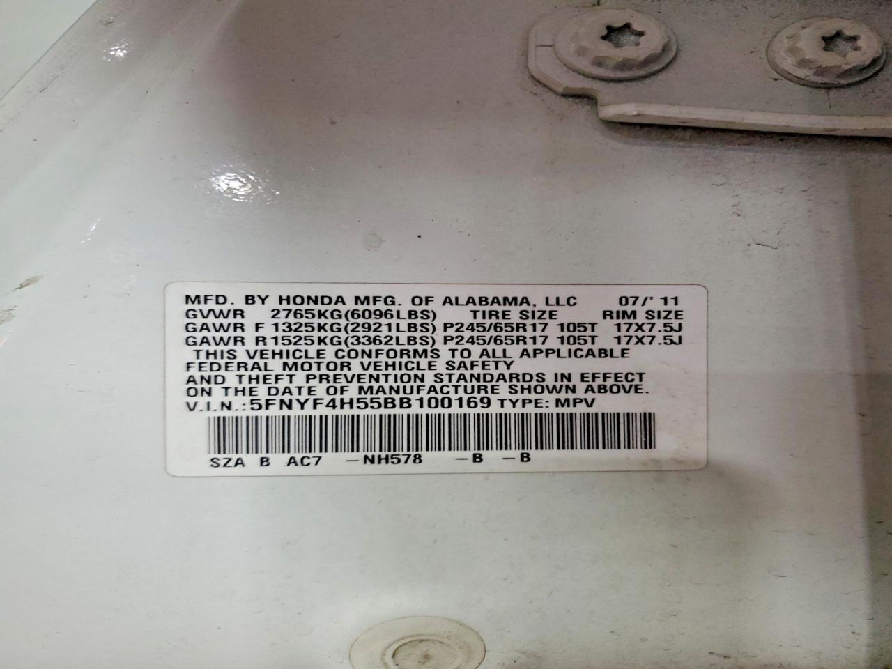 2011 Honda Pilot exl