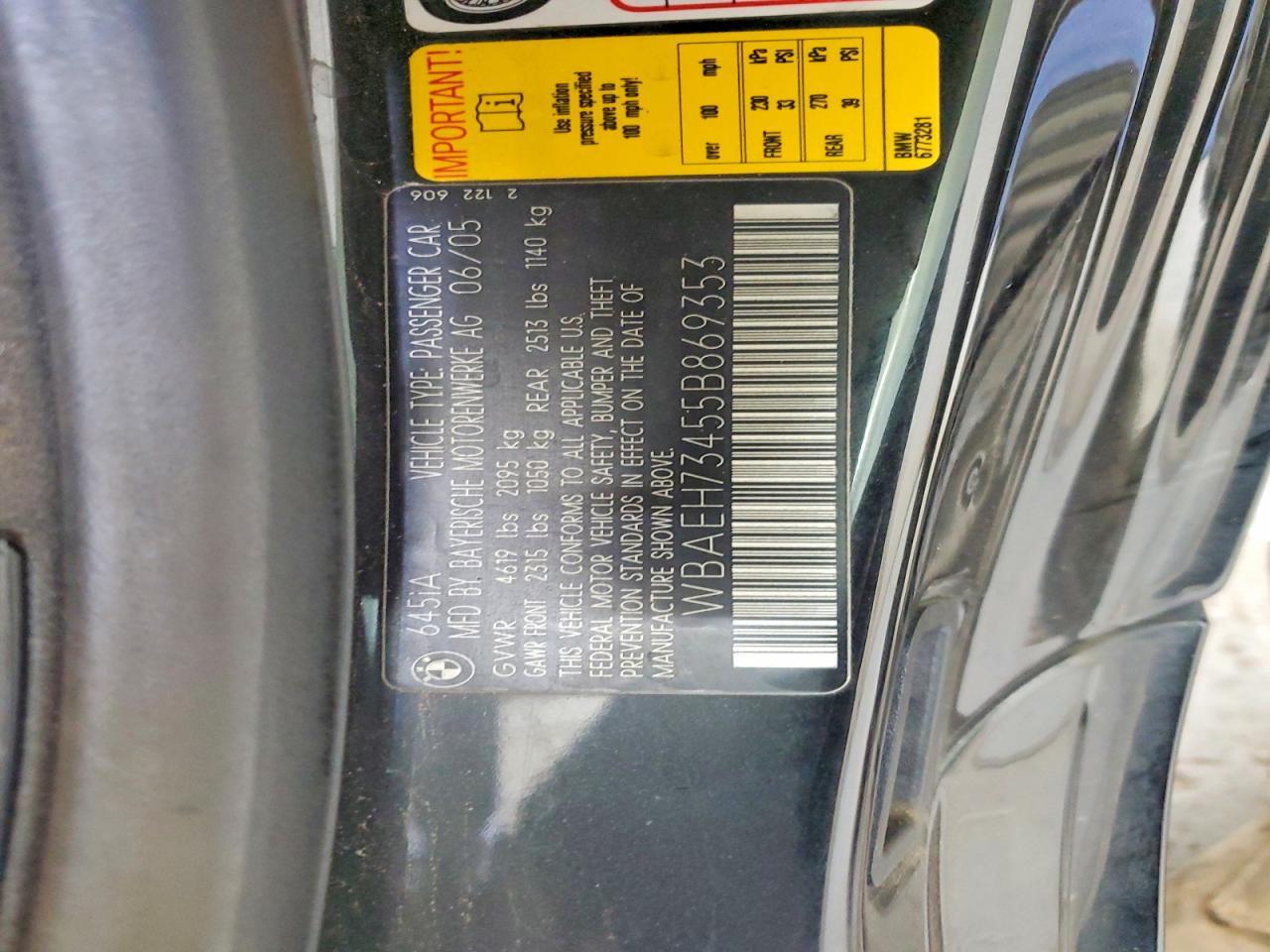 2005 BMW 645 ci Automatic