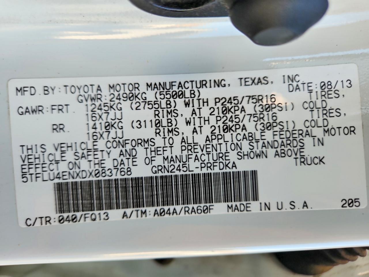 2013 Toyota Tacoma V6