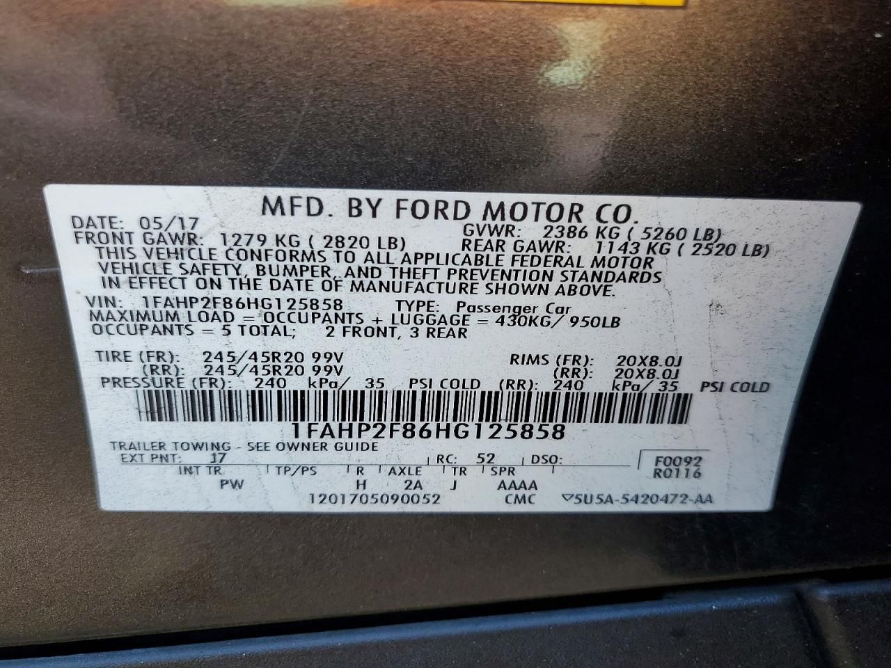 2017 Ford Taurus Limited