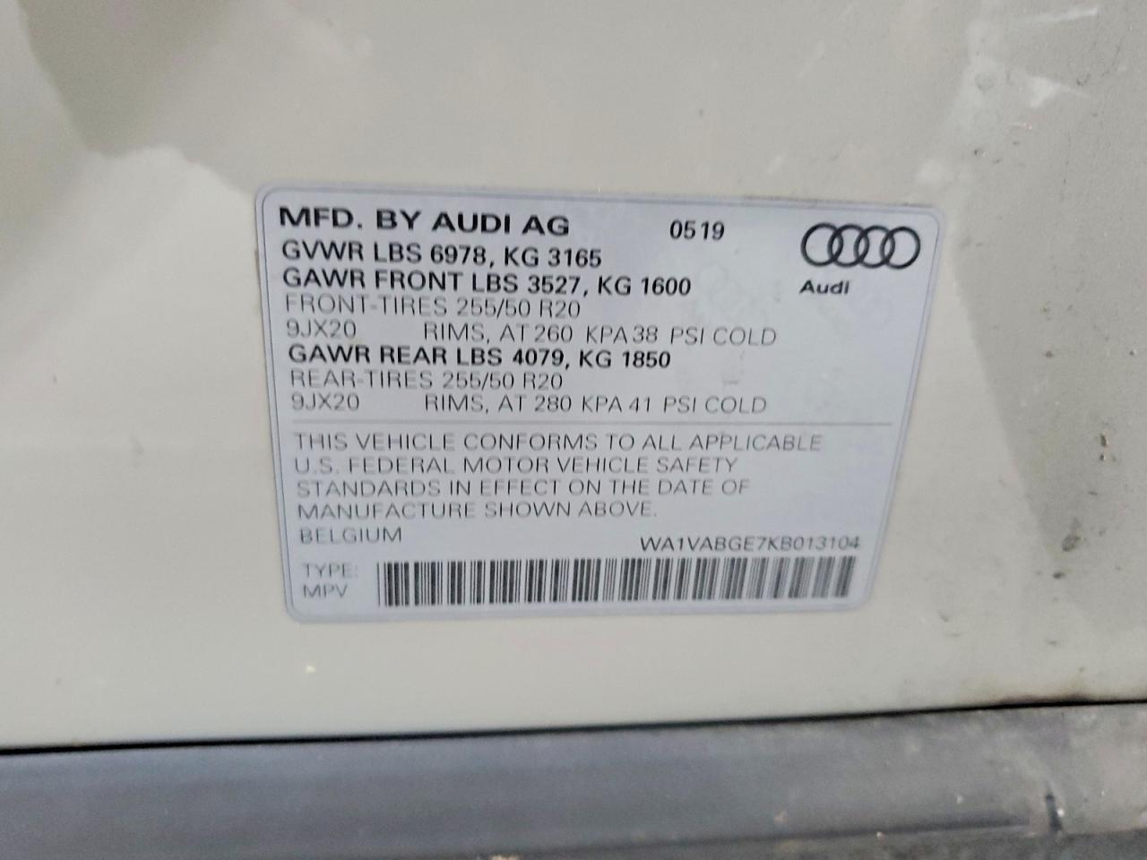 2019 Audi E-tron Prestige