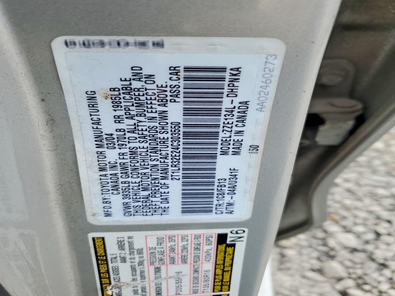 2004 Toyota Matrix xr