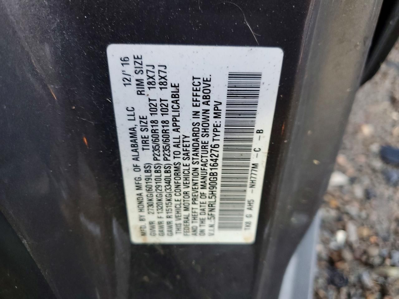 2016 Honda Odyssey Touring