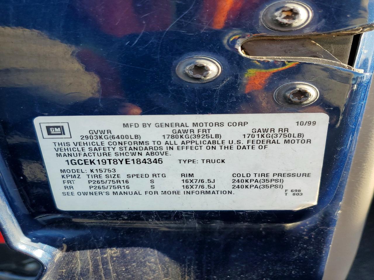 2000 Chevrolet Silverado K1500