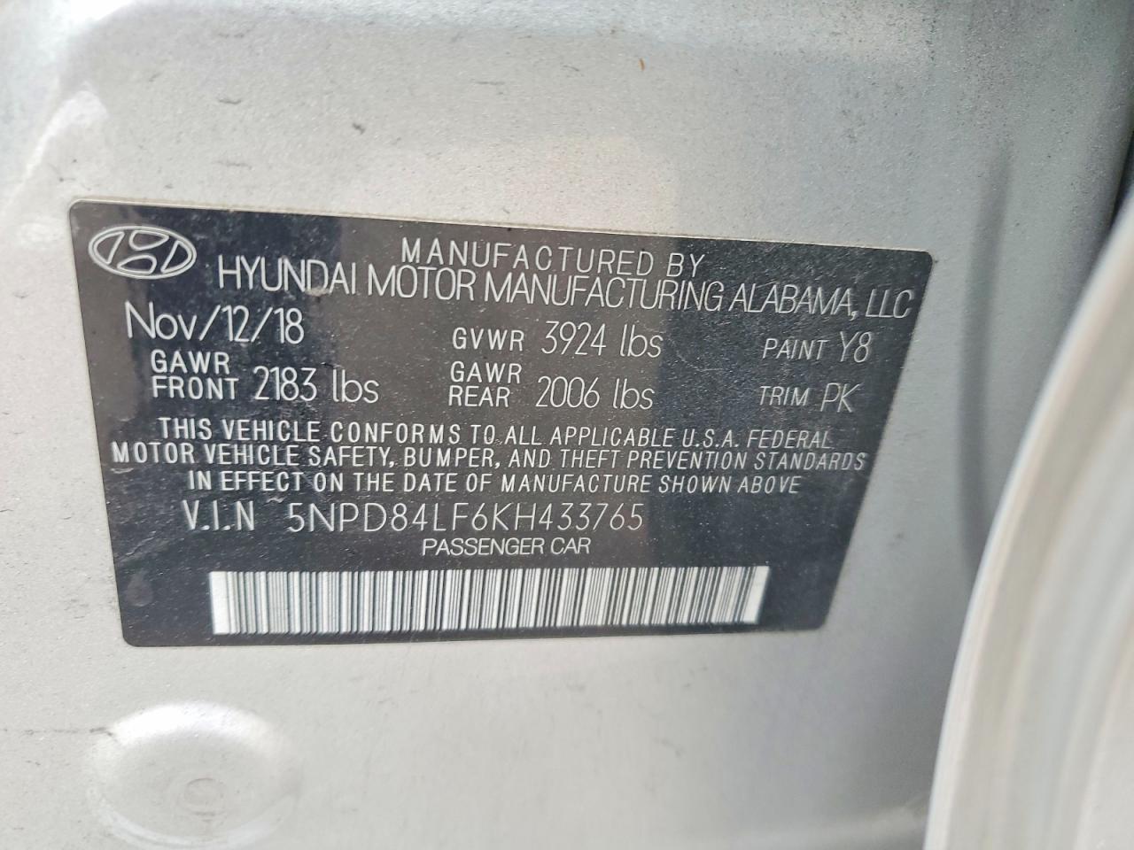 2019 Hyundai Elantra sel
