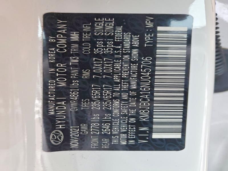 2022 Hyundai Tucson Blue