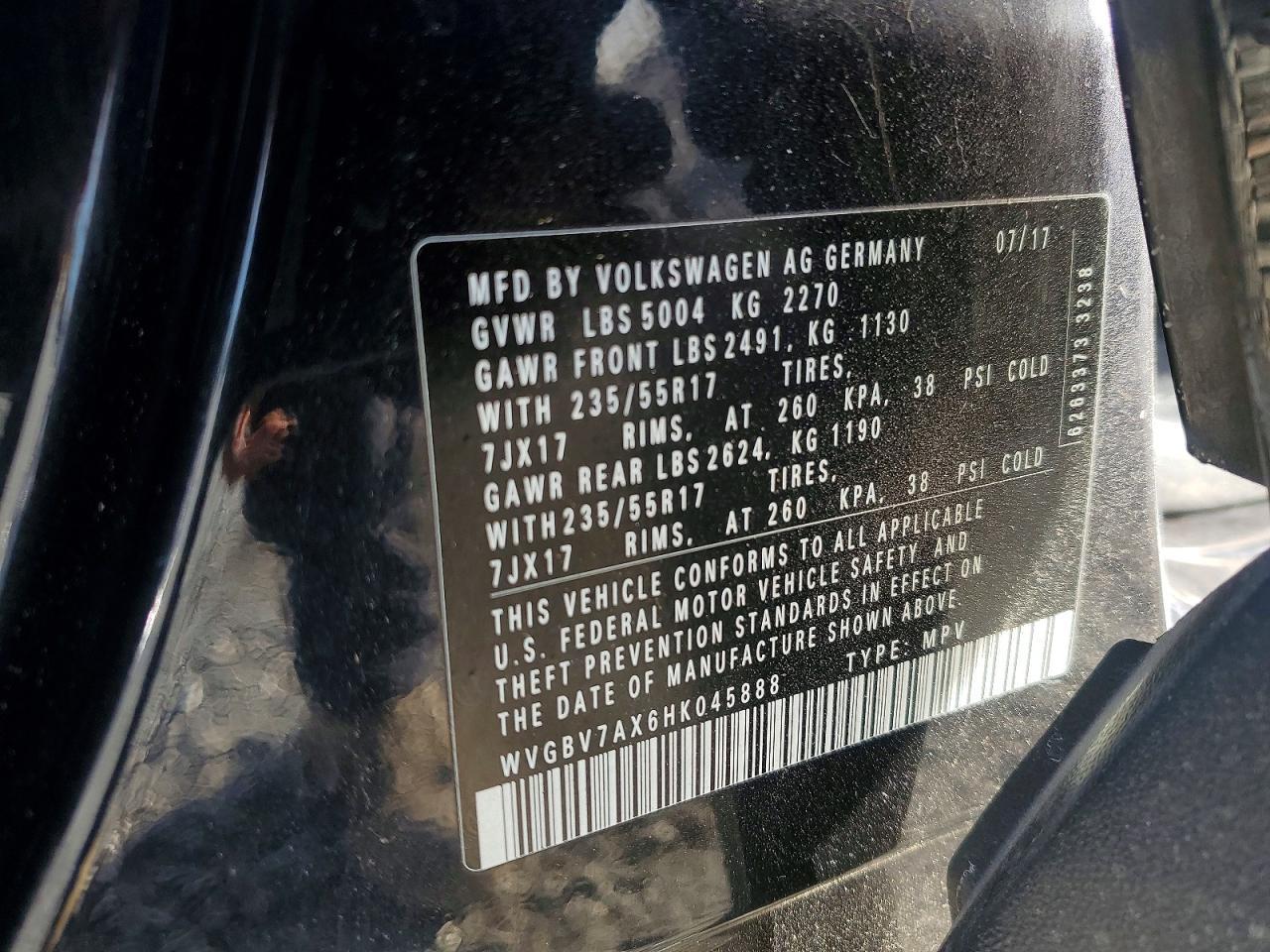 2017 Volkswagen Tiguan s